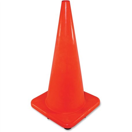 Impact Slim Safety Cone - 1 Each - 51.7" Width x 28" Height - Cone Shape - Rugged - Orange