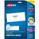 Avery Copier Address Labels - 1 3/8" Width x 2 13/16" Length - Permanent Adhesive - Rectangle - White - Paper - 24 / Sheet - 100