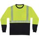 GloWear 8281BK Type R Class 2 Front Long Sleeve T-Shirt - Medium Size - Polyester - Lime, Black