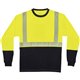 GloWear 8281BK Type R Class 2 Front Long Sleeve T-Shirt - Large Size - Polyester - Lime, Black