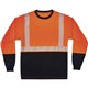 GloWear 8281BK Type R Class 2 Front Long Sleeve T-Shirt - 2XL Size - Polyester - Orange, Black