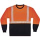 GloWear 8281BK Type R Class 2 Front Long Sleeve T-Shirt - 3XL Size - Polyester - Orange, Black