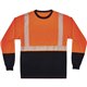 GloWear 8281BK Type R Class 2 Front Long Sleeve T-Shirt - 4XL Size - Polyester - Orange, Black