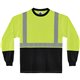 GloWear 8281BK Type R Class 2 Front Long Sleeve T-Shirt - Small Size - Polyester - Lime, Black