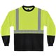 GloWear 8281BK Type R Class 2 Front Long Sleeve T-Shirt - Medium Size - Polyester - Lime, Black