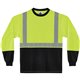 GloWear 8281BK Type R Class 2 Front Long Sleeve T-Shirt - Large Size - Polyester - Lime, Black