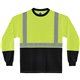 GloWear 8281BK Type R Class 2 Front Long Sleeve T-Shirt - Extra Large (XL) Size - Polyester - Lime, Black