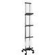 Alba Display Rack - 66.5" Height x 12.8" Width x 12.2" Depth - Black - Chrome Metal, Polyvinyl Chloride (PVC), Acrylonitrile But