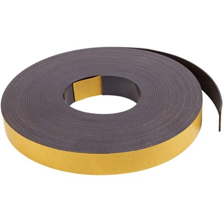 MasterVision 1"x50' Adhesive Magnetic Tape - 16.67 yd Length x 1" Width - For Picture, Business Card, Document, Labeling - 1 Eac