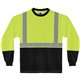 GloWear 8281BK Type R Class 2 Front Long Sleeve T-Shirt - 4XL Size - Polyester - Lime, Black