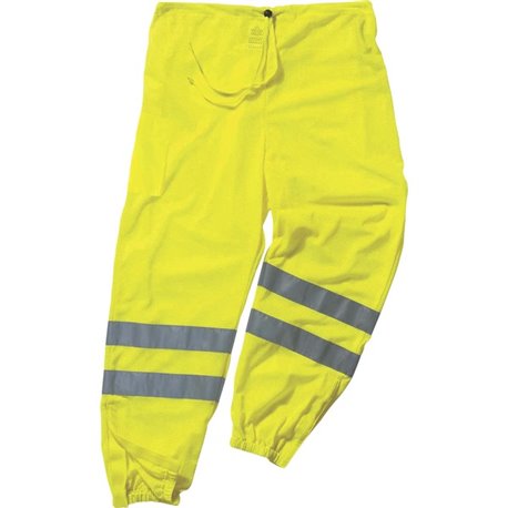 GloWear 8910 Class E Hi-Vis Pants - 2-Xtra Large/3-Xtra Large Size - Lime - Polyester Mesh