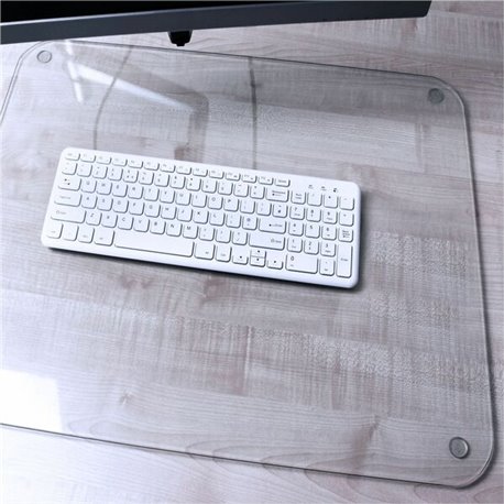 Glaciermat Glass Desk Pad - 20" x 36" - Clear Rectangular Glass Desk Pad - 36" L x 20" W x 0.2" D