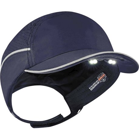 Skullerz 8965 Bump Cap Hat with LED Light - Recommended for: Mechanic, Baggage Handling, Factory, Home, Industrial - Bump, Scrap