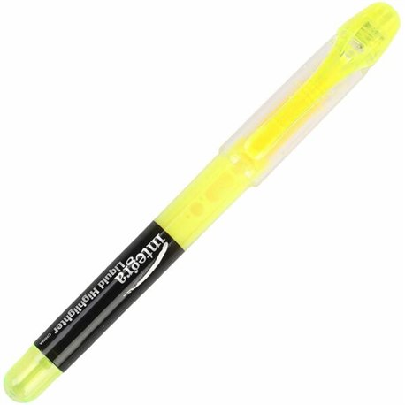 Integra Liquid Highlighters - Chisel Marker Point Style - Yellow - 1 Dozen