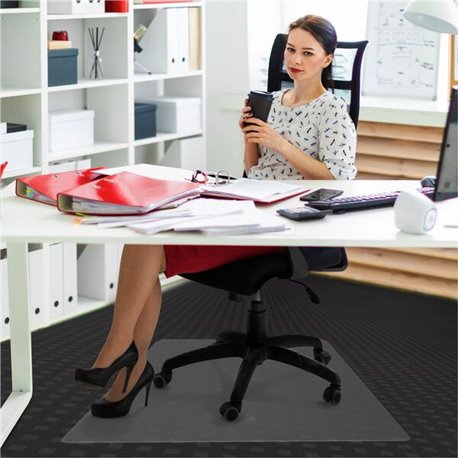 Advantagemat Plus APET Rectangular for Low/Standard Pile Carpets - 45" x 53" - Chair - 53" Length x 45" Width x 0.087" Depth x 0