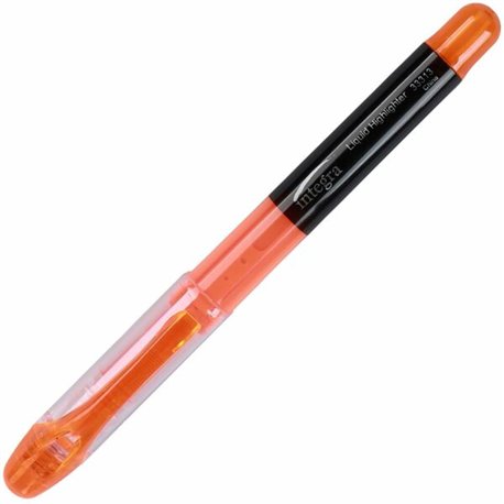 Integra Liquid Highlighters - Chisel Marker Point Style - Fluorescent Orange - 1 Dozen