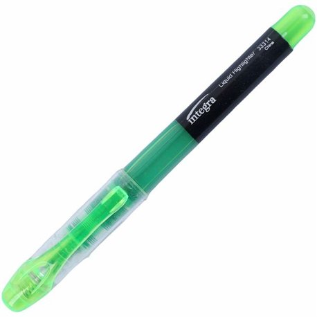 Integra Liquid Highlighters - Chisel Marker Point Style - Green - 1 Dozen