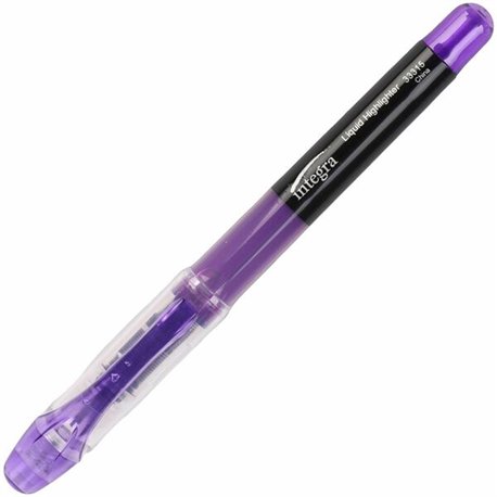 Integra Liquid Highlighters - Chisel Marker Point Style - Purple - 1 Dozen