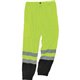 GloWear 8910BK Class E Bottom Hi-Vis Pants - Small/Medium Size - Lime, Black - Polyester Mesh