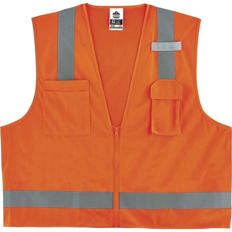 GloWear 8249Z Type R Class 2 Economy Surveyors Vest - Recommended for: Construction, Baggage Handling - 2-Xtra Large/3-Xtra Larg