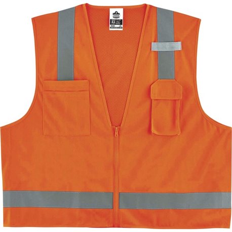 GloWear 8249Z Type R Class 2 Economy Surveyors Vest - Recommended for: Construction, Baggage Handling - 4-Xtra Large/5-Xtra Larg