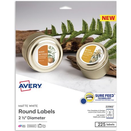 Avery Easy Peel Return Address Labels - 1" Width x 2 5/8" Length - Permanent Adhesive - Rectangle - Laser - Clear - Film - 30 / 