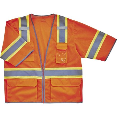 GloWear 8346Z Two-Tone Hi-Vis Class 3 Surveyor Vest - Recommended for: Gloves, Tablet, Notebook, Accessories, Flagger, Airport, 