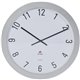 Alba Wall Clock - Analog - Quartz - White Main Dial - Gray/Plastic Case