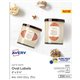 Avery Matte White Sure Feed Labels - 2" Width x 3 21/64" Length - Permanent Adhesive - Oval - Laser, Inkjet - White - Paper - 8 