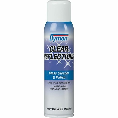 Dymon Clear Reflections Aerosol Glass Cleaner - For Screen, Window, Mirror, Lens, Windshield - 19 fl oz (0.6 quart) - 1 Each - R