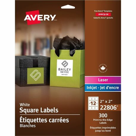 Avery Easy Peel Return Address Labels - 1/2" Width x 1 3/4" Length - Permanent Adhesive - Rectangle - Laser - Clear - Film - 80 