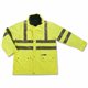 Ergodyne GloWear 8385 Class 3 4-in-1 Jacket - Extra Large Size - Lime - Weather Proof, Water Repellent, Machine Washable - 1 Eac