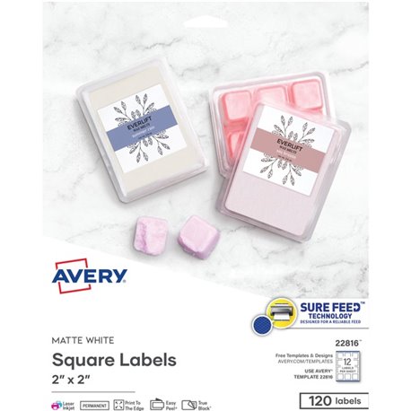 Avery TrueBlock File Folder Labels - Permanent Adhesive - Rectangle - Laser, Inkjet - Blue - Paper - 30 / Sheet - 50 Total Sheet