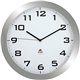 Alba Wall Clock - Analog - Quartz - Metallic Gray - Classic Style