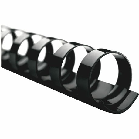 GBC CombBind Binding Spines - 0.38" Maximum Capacity - 60 x Sheet Capacity - For Letter 8 1/2" x 11" Sheet - 19 x Rings - Black 