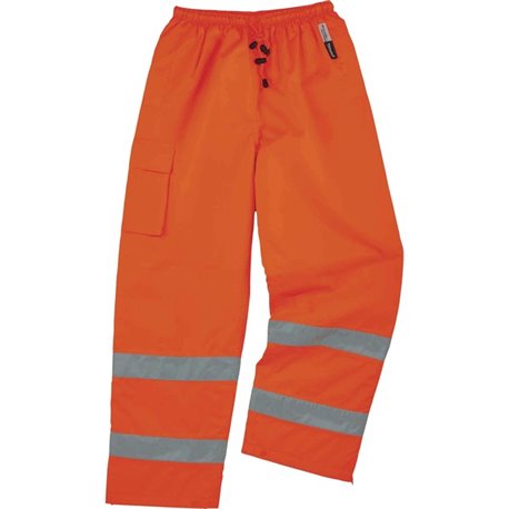 GloWear 8925 Class E Thermal Pants - For Weather Protection - Small (S) Size - Orange - Polyester, Polyurethane, Thinsulate