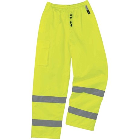 GloWear 8925 Class E Thermal Pants - For Weather Protection - Medium (M) Size - Lime - Polyester, Polyurethane, Thinsulate