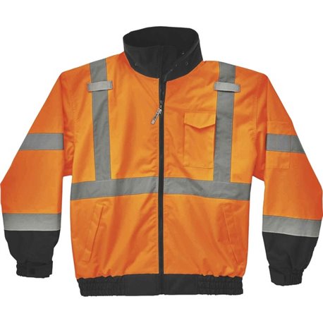 GloWear 8379 Type R Class 3 Hi-Vis Fleece Lined Bomber Jacket - Recommended for: Accessories, Construction, Baggage Handling, Gl