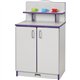 Rainbow Accents - Culinary Creations Kitchen Cupboard - Purple - 1 Each - Purple, Gray, Chrome - Wood