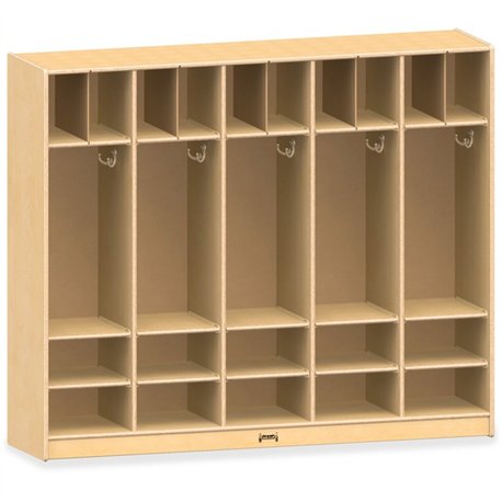 Jonti-Craft Rainbow Accents Large Locker Organizer without Tubs - 4 Tier(s) - 50.5" Height x 60" Width x 15" Depth - Double Hook