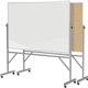Ghent Reversible Cork Bulletin Board/Non-Magnetic Whiteboard with Aluminum Frame - 72" (6 ft) Width x 48" (4 ft) Height - Natura