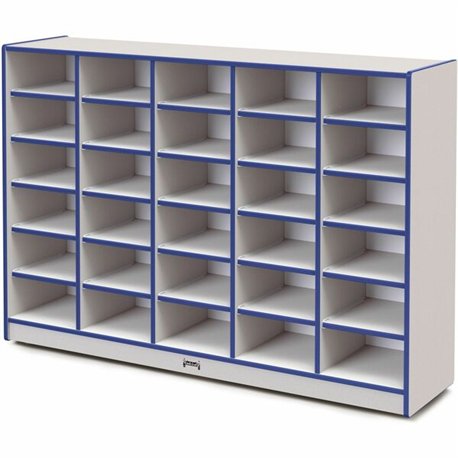 Jonti-Craft Rainbow Accents Cubbie Mobile Storage - 30 Compartment(s) - 42" Height x 60" Width x 15" Depth - Durable, Laminated 