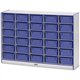 Jonti-Craft Rainbow Accents Mobile Tub Bin Storage - 30 Compartment(s) - 42" Height x 60" Width x 15" Depth - Durable, Laminated