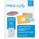 PRES-a-ply Labels - 1" Width x 2 5/8" Length - Permanent Adhesive - Rectangle - Laser, Inkjet - White - 3000 / Box