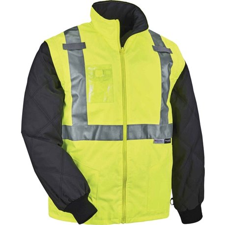 GloWear 8287 Type R Class 2 Hi-Vis Jacket w/ Removable Sleeves - Recommended for: Accessories, Construction, Baggage Handling, G