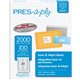 PRES-a-ply White Labels - 1" Width x 4" Length - Permanent Adhesive - Rectangle - Laser, Inkjet - White - Paper - 20 / Sheet - 1