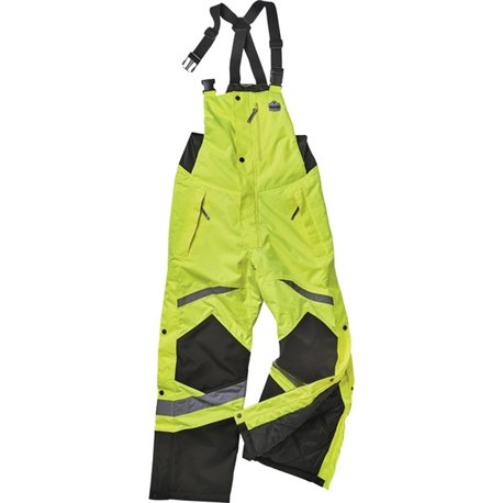 GloWear 8928 Class E Insulated Bibs - Bib Overall - 4XL - Lime - Polyurethane, 300D Oxford Polyester