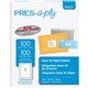 PRES-a-ply Labels - 8 1/2" Width x 11" Length - Permanent Adhesive - Rectangle - Laser, Inkjet - White - 100 / Box