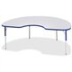 Jonti-Craft Berries Adult Height Prism Color Edge Kidney Table - For - Table TopBlue Kidney-shaped, Laminated Top - Four Leg Bas