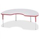 Jonti-Craft Berries Adult Height Prism Color Edge Kidney Table - For - Table TopLaminated Kidney-shaped, Red Top - Four Leg Base
